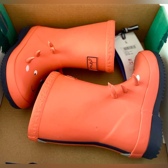 🐸Joules Kids Welly Rain Boots - 🦀 Last 3 in Adorable Styles: Frog Crab Ladybug!🐞 - Picture 8 of 16